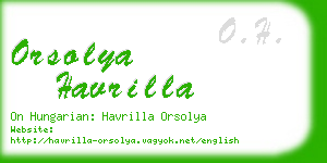orsolya havrilla business card